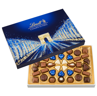Tablette chocolat coeur praliné noisettes amandes - Lindt