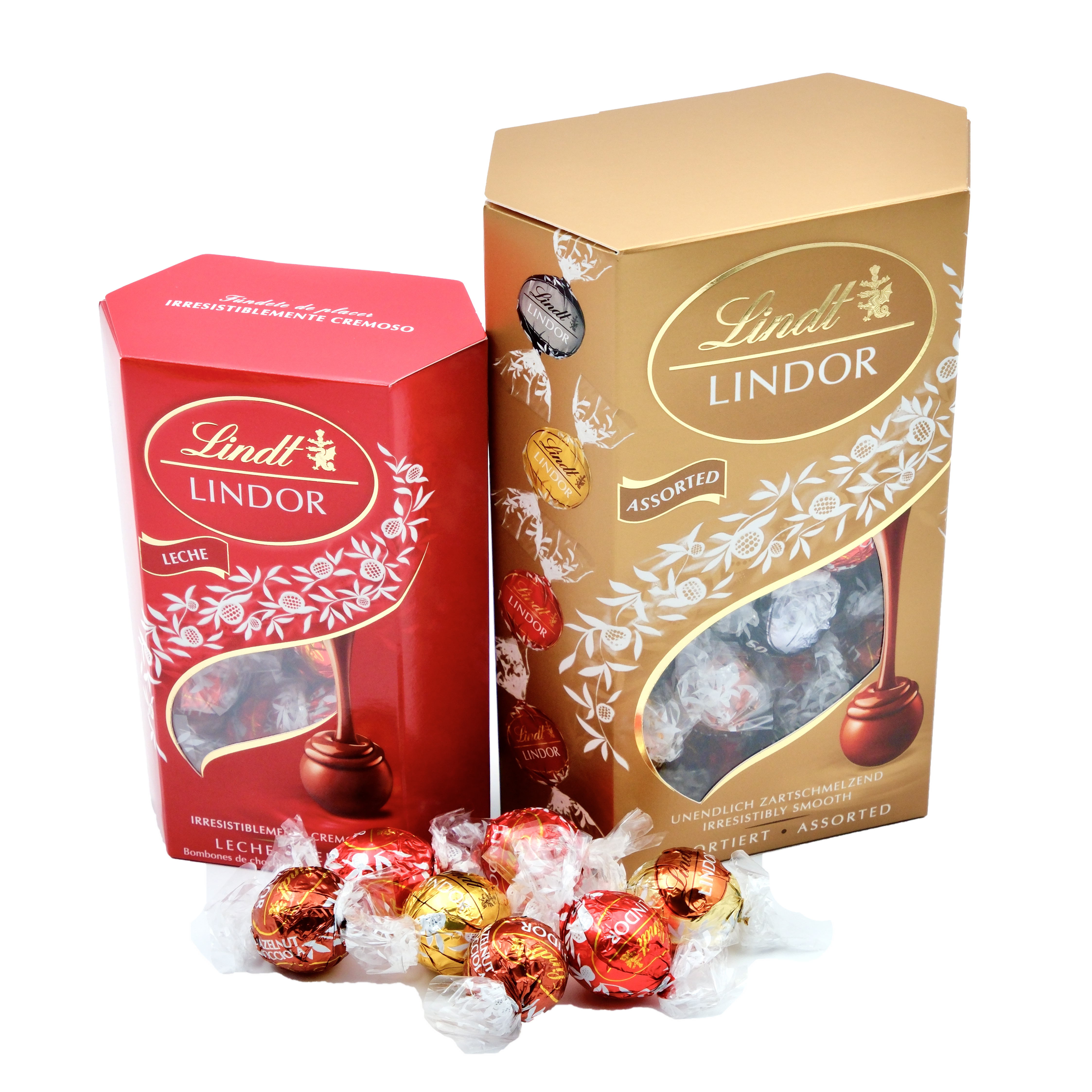 Lindt Chocolat LINDOR Sharing, 250 g, Boules LINDOR avec remplissage doux  dans les variétés de lait, fines herbes 45 %, blanc, caramel salté et  noisettes, Cadeau au chocolat